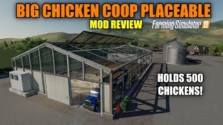 Farming Simulator 19  Big Chicken Coop v10 Mod Review [upl. by Zippora]