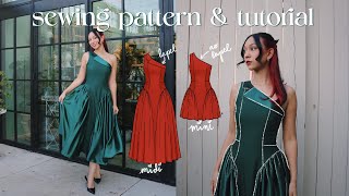 The PERFECT Holiday Dress Sewing PATTERN amp Tutorial [upl. by Alyekahs]