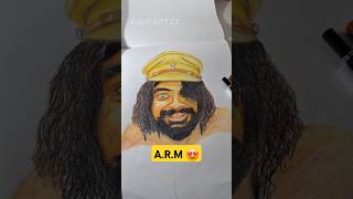 Tovino in😎🔥 ARMmoviedrawing art shorts trending coloredpencil bollywood new artist [upl. by Eveneg985]