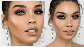 Shay Mitchell Inspired Bronzy Smokey Eye Makeup  Eman [upl. by Pressman]