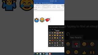 Emoji shortcut key in MS Word computercourse shorts viralvideo microsoftoffice [upl. by Aseral]