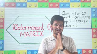 Determinant of Matrix  Matrix Lecture 1  SEE OPT Math [upl. by Novyat]