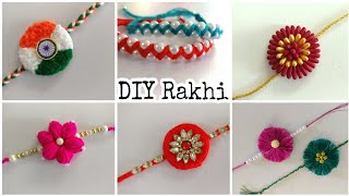 6 Best DIY Rakhi  Handmade Rakhi  DIY  Rakhi making [upl. by Learsiy]