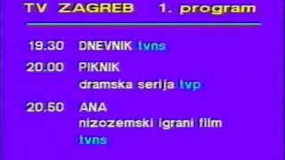 Raspored programa TV Zagreb za 23071989 [upl. by Ellynn]