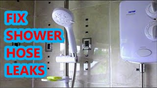 HOW TO FIX A LEAK BETWEEN THE SHOWER HEAD AND HOSE UK [upl. by Manning]