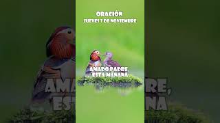 ORACION JUEVES 7 DE NOVIEMBRE amor dios fe renovacion frases mensaje shorts [upl. by Nevek332]