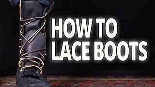 How to Lace Your Boots  Nicks Handmade Boots [upl. by Beatrice]