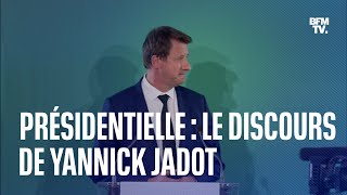 Le discours de Yannick Jadot à lissue du premier tour à la présidentielle [upl. by Elnar910]