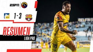 ¡BARCELONA VENCIÓ A DELFÍN EN UN PARTIDAZO Y SIGUE EN LA PELEA POR LA CIMA [upl. by Onitnerolf]