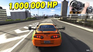 I added 1000000 HP to a Supra [upl. by Retsae]