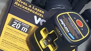 Nível a laser vonder recarregável NLR 020  lanterna eletricista [upl. by Akeinahs388]