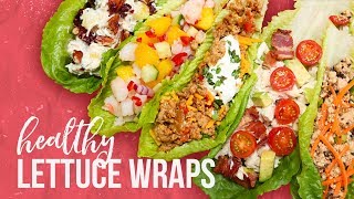 5 Healthy LETTUCE WRAPS  BackToSchool 2017 [upl. by Leahcim]