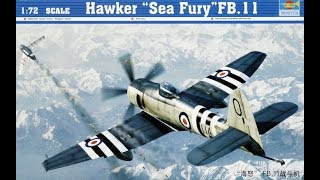 Trumpeter 172 Sea Fury FB11 Buildlog and Reveal [upl. by Elime]