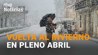 TEMPORAL 12 COMUNIDADES en ALERTA y VARIAS CARRETERAS CORTADAS por la NIEVE  RTVE [upl. by Murdock]