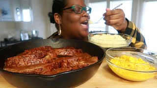 Sunday Soul Food Dinner Meatloaf Mashed Potatoes Corn [upl. by Chesna]