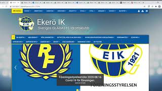 Ekerö IK instruktion för MEDLEMAR i Sportadmin amp hemsida [upl. by Hoashis63]