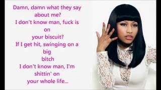 Beez In The Trap Lyrics  Nicki Minaj ft 2 Chainz [upl. by Holman]