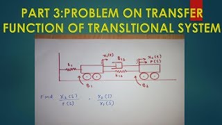 PART 3 PROBLEM ON TRANSFER FUNCTION OF MECHANICAL SYSTEM EXPLAINED IN HINDI [upl. by Nodnarg]