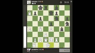 piezas negras abandonan al no poder evitar mate con dama en c8 o d8 jake chessgame chess jaque [upl. by Einahteb]