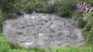 New Zealand Boiling Mud and Geyser  Rotorua New Zealand [upl. by Ennaeel]