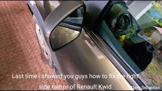 How To Fix or Change the Broken Left Side Glass Mirror of Renault Kwid Simple Steps ☺️👍 [upl. by Abana]