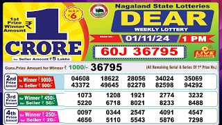 Dear Lottery Sambad Morning 1 PM today 011124 Nagaland State Lottery Result [upl. by Oicapot]