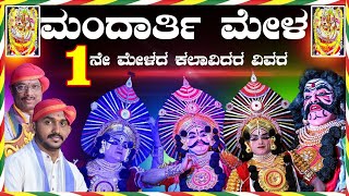 ಮಂದಾರ್ತಿ ಒಂದನೇ ಮೇಳದ ಲಿಸ್ಟ್ 202425Mandarthi mela List 202425 [upl. by Ellehcim647]