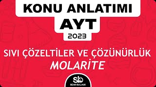 26 Molar Derişim Molarite  Ünite 3 11Sınıf  AYT Kimya 2023 [upl. by Mosora]