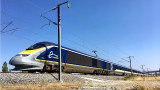 High speed Train  TGV Eurostar OUIGO Thalys in France [upl. by Enylcaj]