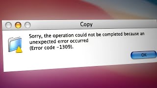 The Operation Can’t Be Completed Because An Unexpected Error Occurred On macOS Error 1309 [upl. by Penhall]