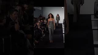 Faretta opening the RalphLauren FW17 supermodel fashion catwalk model fashionshow runway [upl. by Arodal479]