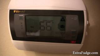 Radio Thermostat Wireless Thermostat with WiFi Module Review [upl. by Pussej]