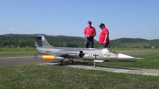 RARE CF104 CANADAIR RCAF and F104 GERMAN AIRFORCE HUGE RC TURBINE JETS [upl. by Naej]