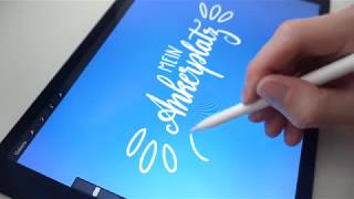 Beispiel Handlettering auf dem iPad Pro mit ApplePencil [upl. by Nageek]