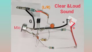 How to make Mic PreAmplifier circuit using BC547 [upl. by Rajewski615]