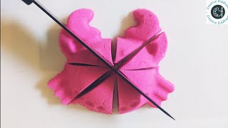 KINETIC SAND CUTTING CRAB AND STAR  ASMR SATISFYING PLAYING [upl. by Ellinej]