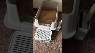 Stainless Steel Litter Box With Lid  Best Stainless Steel Litter Box  Litter Box Review shorts [upl. by Burner]