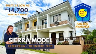 House Tour 60  SemiComplete House amp Lot PagIBIG  Sierra  Golden Horizon  Trece Martires Cavite [upl. by Jumbala]