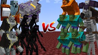 PILLAGER amp ENDERMAN ARMY vs SKALITONE amp ZOMBIE ARMY BATTLE [upl. by Alfy]