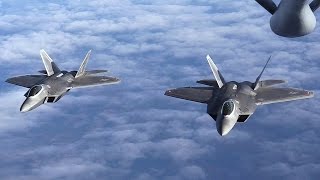 Audio Communications During F22 Raptors Air Refueling Mission With KC135 [upl. by Ronnica741]