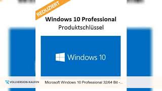 Microsoft Windows 10 Professional 3264 Bit  Produktschlüssel Key [upl. by Analad36]