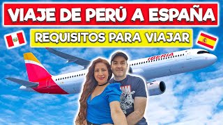 REQUISITOS DE VIAJE A ESPAÑA 🇪🇸 ASÍ ES UN ✈️ VUELO DE LIMA 🇵🇪 A MADRID 🚨¡IMPORTANTE 🚨 [upl. by Bender813]