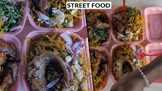 Street Food  Eastern Nigerian Street Food quotABACHAquot with fish and kpomo [upl. by Melosa285]