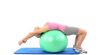 Lying extension exercise on a Swiss ball [upl. by Ahsiken]