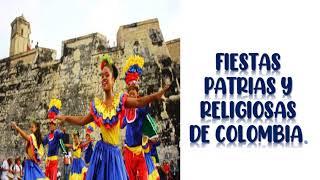 Fiestas patrias y religiosas que se celebran en Colombia2021 [upl. by Poree]