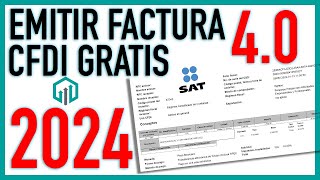 Como emitir un CFDI 40 en el portal del SAT  Factura GRATIS SAT 2024 👈 [upl. by Haibot]