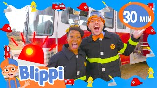 Fire Truck Song🚒  Blippi Songs 🎶 Educational Songs For Kids [upl. by Bearce]