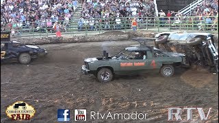 Destruction Derby Amador Fair 2017 ROLLOVER [upl. by Albion]