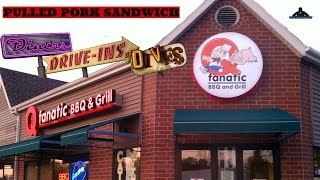 Q FANATIC BBQ AND GRILL  PULLED PORK SANDWICH REVIEW  203  DINERS DRIVE INS amp DIVES [upl. by Niar388]