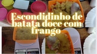 MARMITA PRA CONGELAR DE BATATA DOCE E FRANGO SUPER RÁPIDA É GOSTOSA VALE A PENA [upl. by Rodmun]